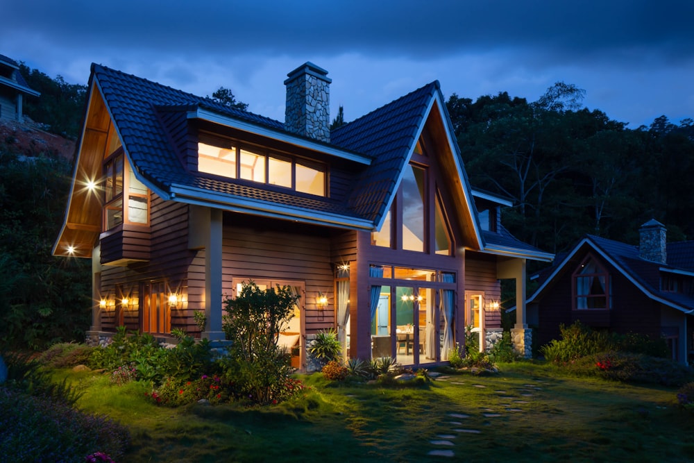 Completed residential exterior after home improvements