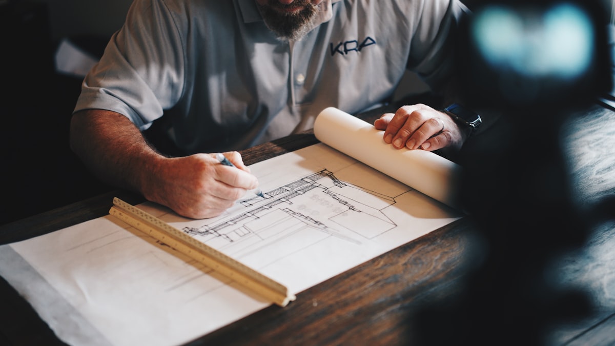 Home improvement professional reviewing finish details