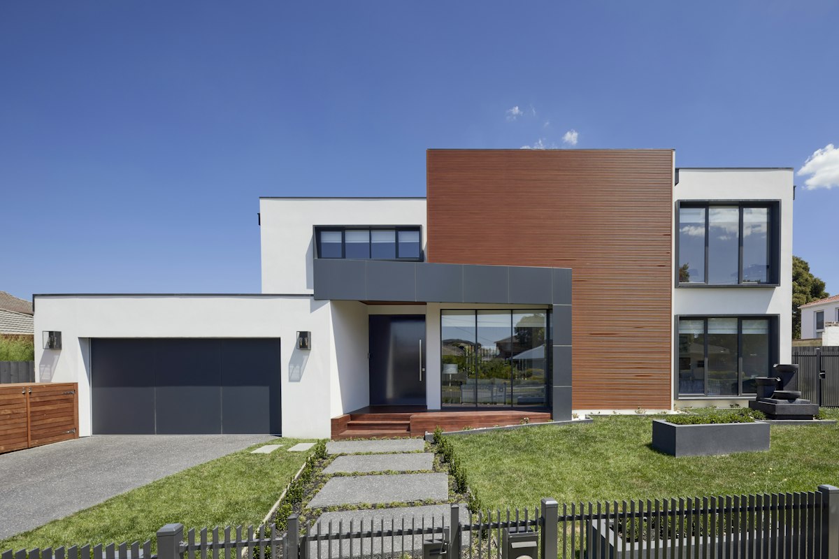 Modern home exterior after upgrades