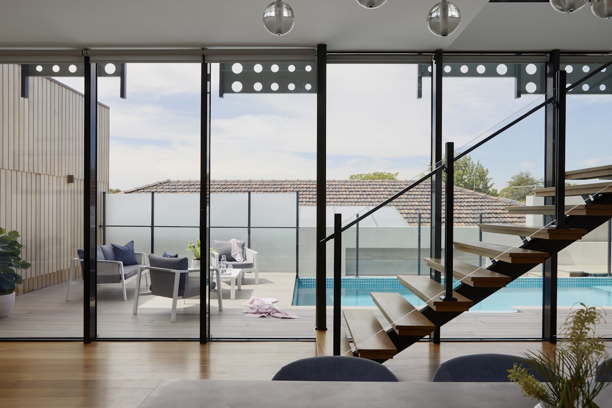 Bright renovated living interior